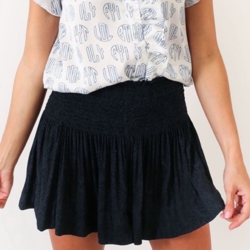 Shop Koch Erica Skirt Navy Python Size XS Limited Edition Preppy Summer